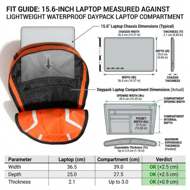 15.6 Inch Waterproof Laptop Bag OEM Gabay sa Pagbili