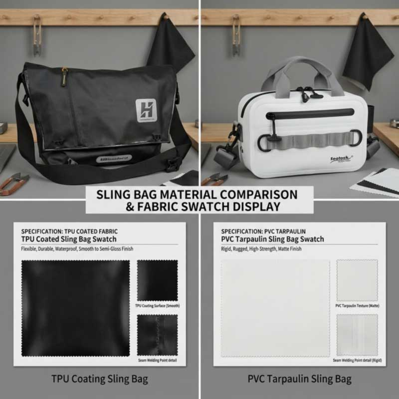 Hindi tinatagusan ng tubig na Sling Bag na Gabay sa Paghahambing ng Materyal