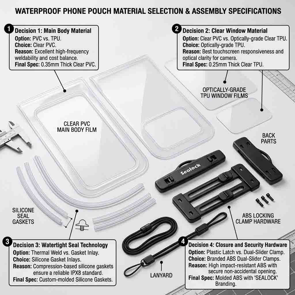 Waterproof Phone Pouch Material Guide para sa mga Mamimili