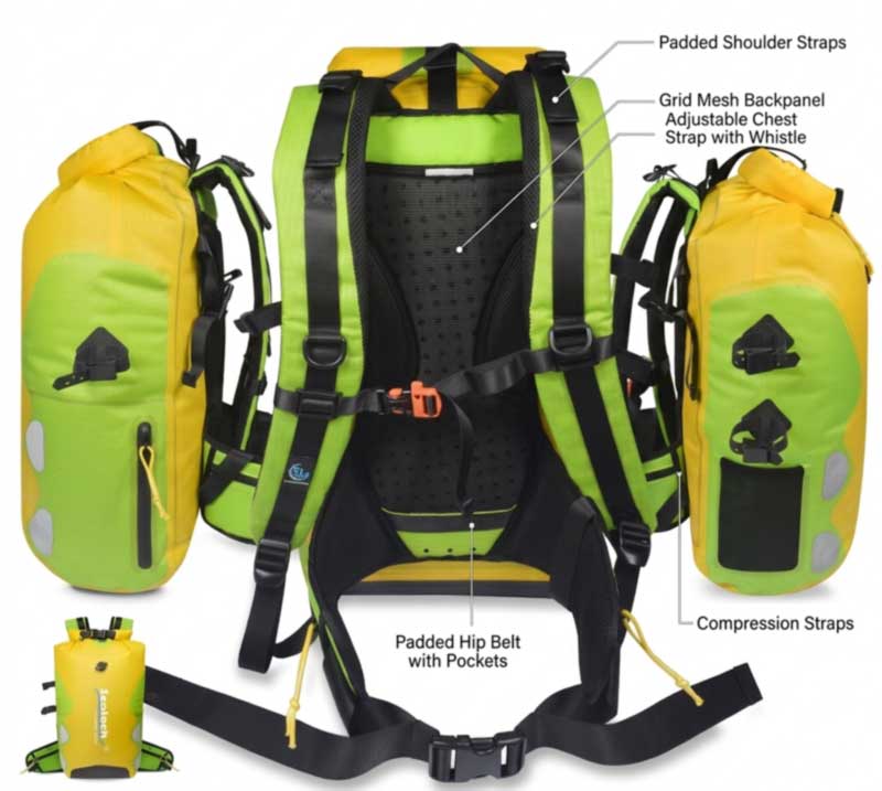 Mga Backpack na hindi tinatablan ng tubig — RF Welded, IPX7/IPX8 | Mga Pabrika ng CN at VN