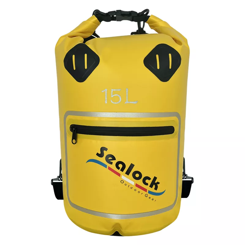 Waterproof Tube Dry Bag na may Transparent na Bintana at Zip Pocket